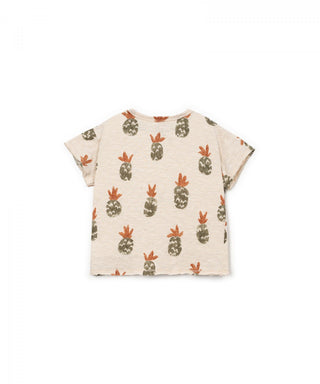T-Shirt Beige mit Ananasprint von Play Up