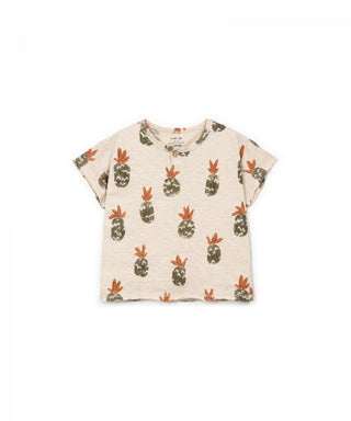 T-Shirt Beige mit Ananasprint von Play Up