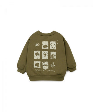 Sweater Sew Grün mit Print von Play Up