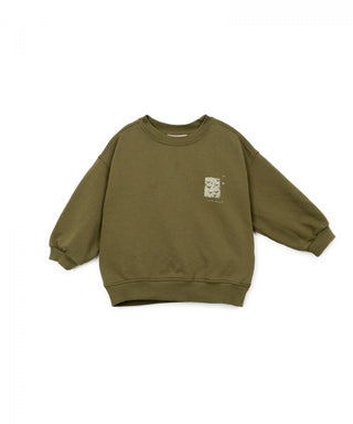 Sweater Sew Grün mit Print von Play Up