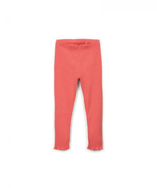 Ripp-Leggings Stitch Koralle Violett von Play Up