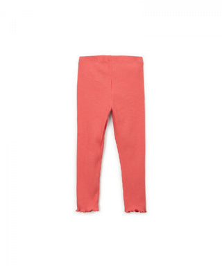Ripp-Leggings Stitch Koralle Violett von Play Up