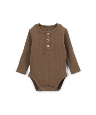 Baby Langarm Rib Body Tufting Braun von Play Up