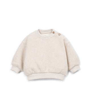 Baby Fleece Pullover Sketches Beige von Play Up
