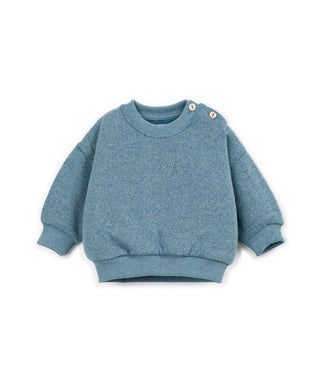 Baby Fleece Pullover Cyanotype Blau von Play Up
