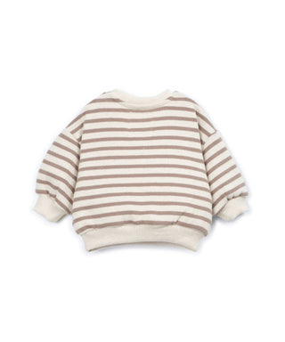 Baby Pullover Drawing Beige-Grau gestreift von Play Up