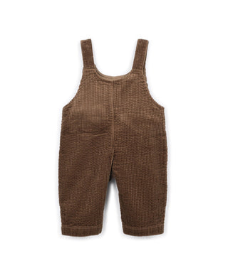 Baby Cord Latzhose Tufting Braun von Play Up