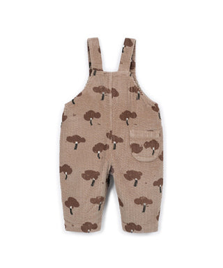 Baby Cord Latzhose Drawing Braun mit Baumprint von Play Up