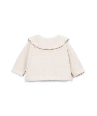 Baby Cardigan mit Kragen Sketsches Beige von Play Up