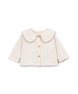 Baby Cardigan mit Kragen Sketsches Beige von Play Up