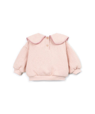Baby Sweater mit Kragen Embroidery Rosa von Play Up