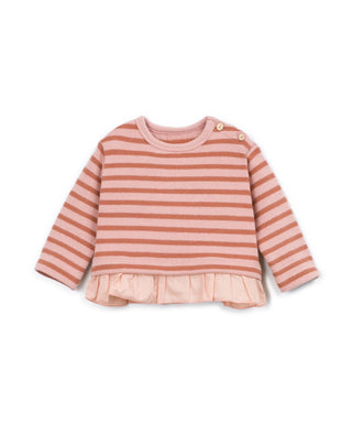 Baby Pullover Tapestry Rosa gestreift von Play Up