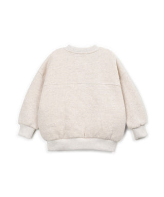 Fleece Pullover Sketches Beige von Play Up