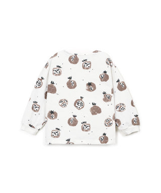 Langarm Shirt Scale Beige mit Granatapfelprint von Play Up