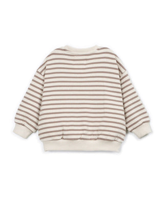 Pullover Drawing Beige-Grau gestreift von Play Up