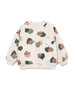 Sweater für Kinder Beige mit Feigenprint von Play Up