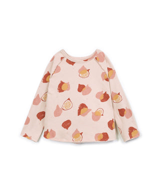 Langarm Shirt Emroidery Rosa mit Feigenprint von Play Up
