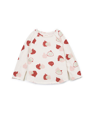 Langarm Shirt Sketches Beige mit Feigenprint von Play Up