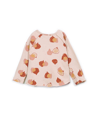 Langarm Shirt Emroidery Rosa mit Feigenprint von Play Up