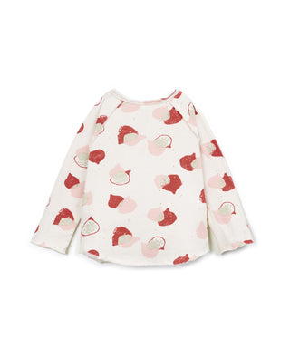 Langarm Shirt Sketches Beige mit Feigenprint von Play Up