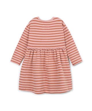 Baumwoll Kleid Tapestry Rosa gestreift von Play Up