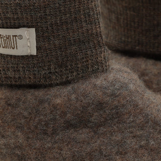 Merino Wollfleece Schuhe Brown Melange von Huttelihut