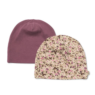Baumwolle-Mütze 2er Set Soft Aidan Soft Sand Flower Wine von Wheat