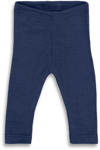 Wolle-Seide Baby-Leggings Marine Blau von Engel Natur