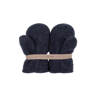 Wollfleece Babyhandschuhe Blau meliert von Pure Pure