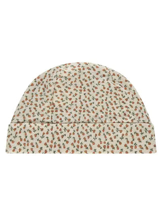 Modal Babymütze Beige mit Blumenprint von A Tiny Story