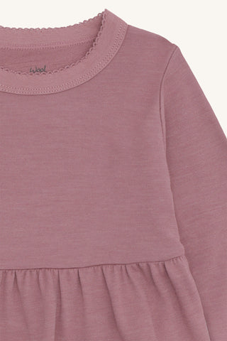 Merinowolle-Bambus Kleid Kana Pale Mauve von Hust & Claire