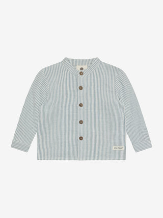 Musselin-Babyhemd Citadel Hellblau gestreift von En Fant