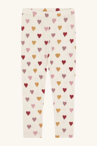 Merinowolle-Bambus Hose Laki Hearts Off White von Hust & Claire