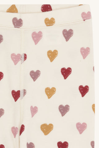 Merinowolle-Bambus Hose Laki Hearts Off White von Hust & Claire