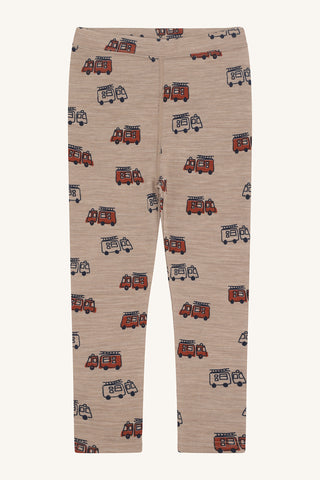 Merinowolle-Bambus Hose Laki Firetruck Biscuit von Hust & Claire