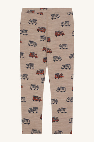Merinowolle-Bambus Hose Laki Firetruck Biscuit von Hust & Claire