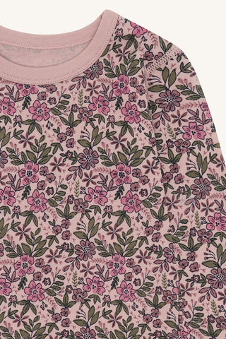 Merinowolle-Bambus Langarm-Shirt Abba Flor Adobe Rose von Hust & Claire