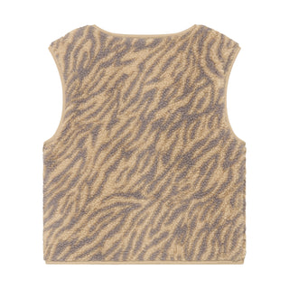 Teddy Gilet Braun mit Tigerprint von Daily7Kids