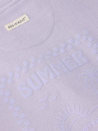 Pullover Purple Heather Lila Mit Rückenprint von En Fant