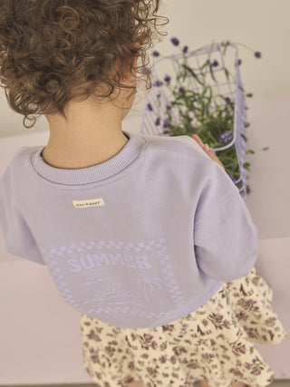 Pullover Purple Heather Lila Mit Rückenprint von En Fant