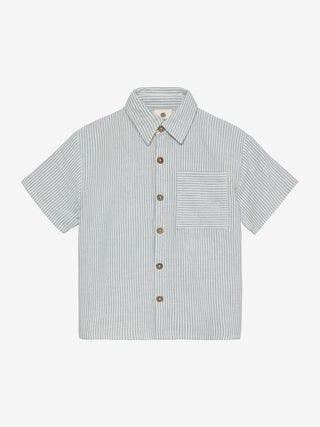 Musselin-Hemd Citadel Hellblau gestreift von En Fant