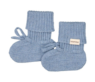 Cashmere Babyschuhe Blau meliert von MarMar