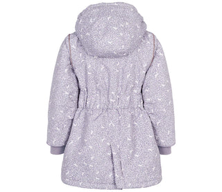 Winterjacke Olga Lila mit feinem Einhornprint für Kinder von MarMar Copenhagen