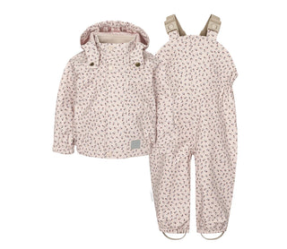 Set Regenjacke mit Regenhose Oddy Rosa mit Blumenmuster von MarMar Copenhagen