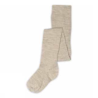 Wolle-Bambus Strumpfhose Lenox Beige Meliert von mp Denmark
