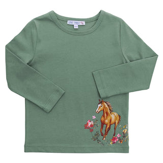 Langarmshirt Pistachio mit Pferdedruck von Enfant Terrible