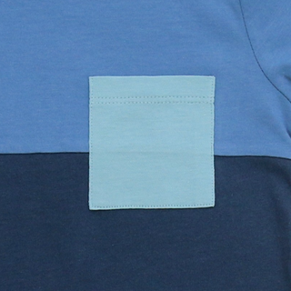 T-Shirt mit Colourblocking in Blau von Enfant Terrible