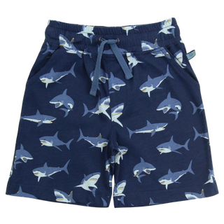 Shorts mit Haiprint in Dunkelblau von Enfant Terrible