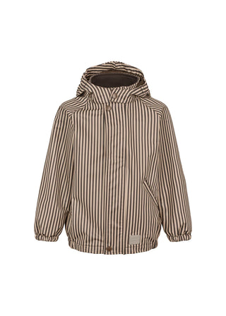 Set Regenjacke mit Regenhose Oddy Brown Stripe von MarMar Copenhagen