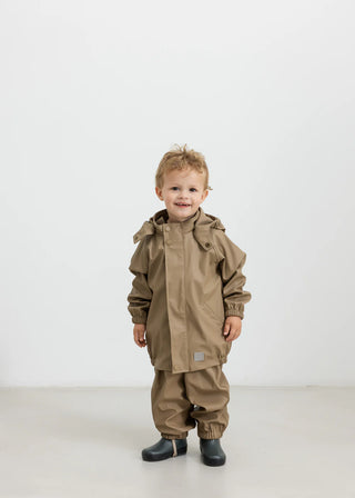 Set Regenjacke mit Regenhose Sepia Brown von MarMar Copenhagen